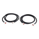 Eastman 60304P 8 ft Black PVC Washing Machine Hoses with Brass Fittings (2 Pack) - 2