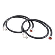 Eastman 60308P 5 ft Black PVC Washing Machine Hoses with 90 Degree Brass Elbows (2 Pack)