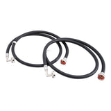 Eastman 60308P 5 ft Black PVC Washing Machine Hoses with 90 Degree Brass Elbows (2 Pack)