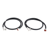 Eastman 60308P 5 ft Black PVC Washing Machine Hoses with 90 Degree Brass Elbows (2 Pack) - 2
