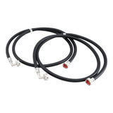 Eastman 60310P 6 ft Black PVC Washing Machine Hoses with Elbows (2 Pack)