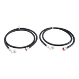 Eastman 60310P 6 ft Black PVC Washing Machine Hoses with Elbows (2 Pack) - 2