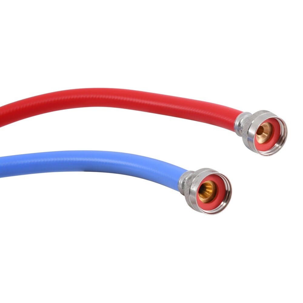 Eastman 60318P 6 ft. PVC Washing Machine Hoses with 90 Degree Elbows (2 Pack) - 3