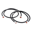 Eastman 60320P 6 ft Black PVC Washing Machine Hoses with Brass Fittings (2 Pack)