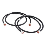 Eastman 60320P 6 ft Black PVC Washing Machine Hoses with Brass Fittings (2 Pack)