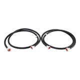 Eastman 60320P 6 ft Black PVC Washing Machine Hoses with Brass Fittings (2 Pack) - 2