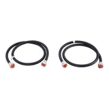 Eastman 60322P 4 ft Black PVC Washing Machine Hoses for Hot and Cold Water Supply (2 Pack) - 2