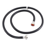 Eastman 60323P 3/4 in x 5 ft Black PVC Washing Machine Hose with Brass Fittings
