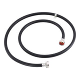 Eastman 60325P 6 ft. Black PVC Washing Machine Hose with 3/4 in. FHT x 3/4 in. FHT Brass Fittings