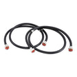 Eastman 60326P 5 ft Black PVC Washing Machine Hoses with Brass Fittings (2 Pack)