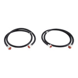 Eastman 60326P 5 ft Black PVC Washing Machine Hoses with Brass Fittings (2 Pack) - 2