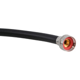 Eastman 60327P 8 ft Black PVC Washing Machine Hose with 3/4 in FHT x 3/4 in FHT Connections - 3