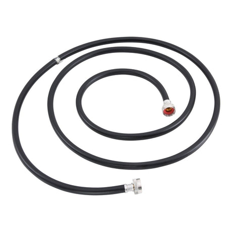 Eastman 60329P 10 ft Black PVC Washing Machine Hose with Brass Fittings