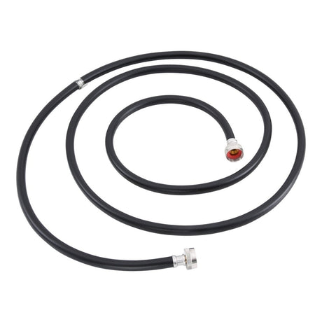 Eastman 60329P 10 ft Black PVC Washing Machine Hose with Brass Fittings