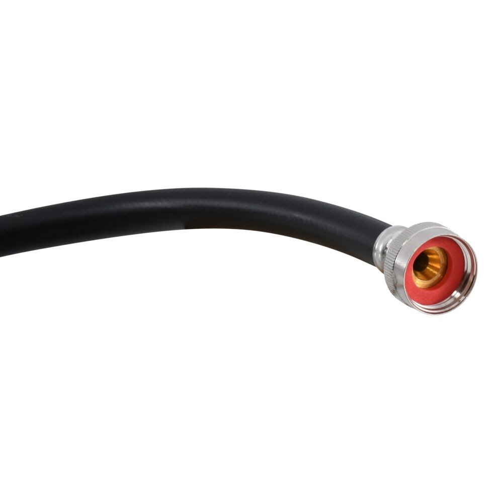 Eastman 60329P 10 ft Black PVC Washing Machine Hose with Brass Fittings - 3
