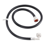 Eastman 60331P 4 ft Black PVC Washing Machine Hose with 90 Degree Elbow