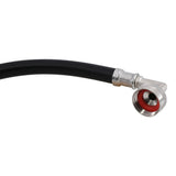 Eastman 60331P 4 ft Black PVC Washing Machine Hose with 90 Degree Elbow - 3