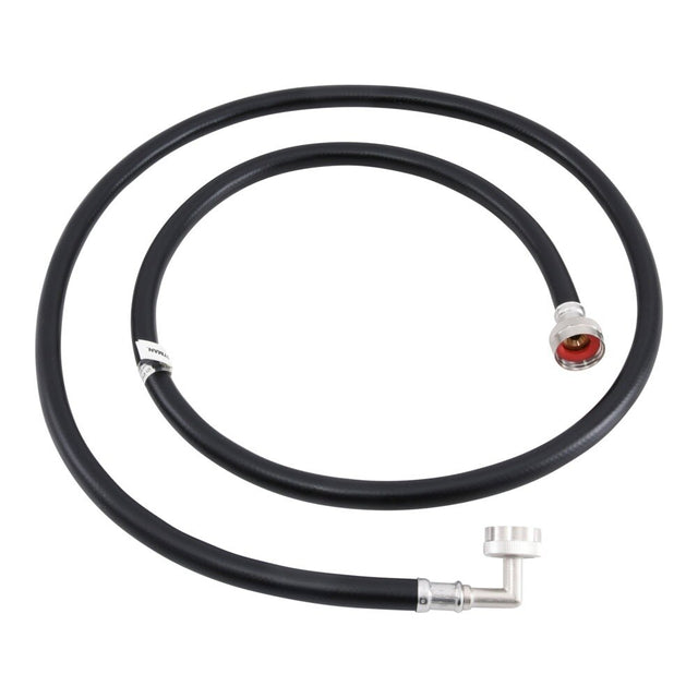 Eastman 60335P 6 ft Black PVC Washing Machine Hose with 90 Degree Elbow