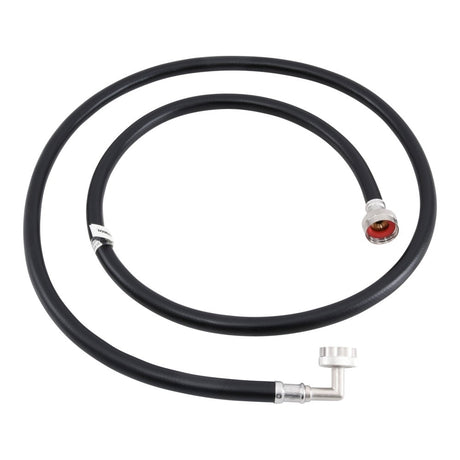 Eastman 60335P 6 ft Black PVC Washing Machine Hose with 90 Degree Elbow