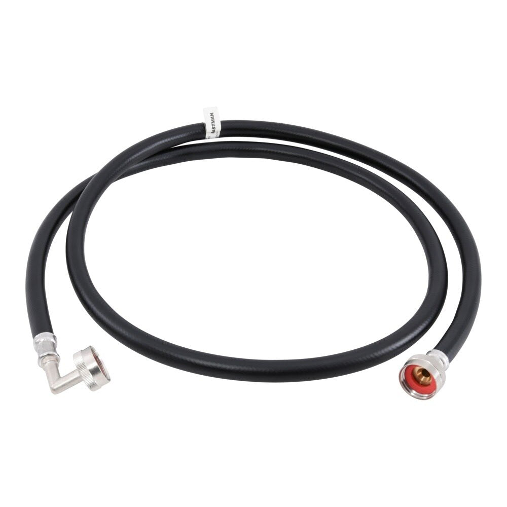 Eastman 60335P 6 ft Black PVC Washing Machine Hose with 90 Degree Elbow - 2