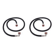 Eastman 60350P 4 ft Black PVC Washing Machine Hoses with 90 Degree Elbows (2 Pack)