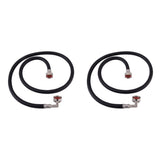 Eastman 60350P 4 ft Black PVC Washing Machine Hoses with 90 Degree Elbows (2 Pack)