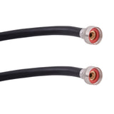Eastman 60350P 4 ft Black PVC Washing Machine Hoses with 90 Degree Elbows (2 Pack) - 2