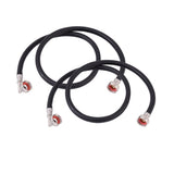 Eastman 60350P 4 ft Black PVC Washing Machine Hoses with 90 Degree Elbows (2 Pack) - 3