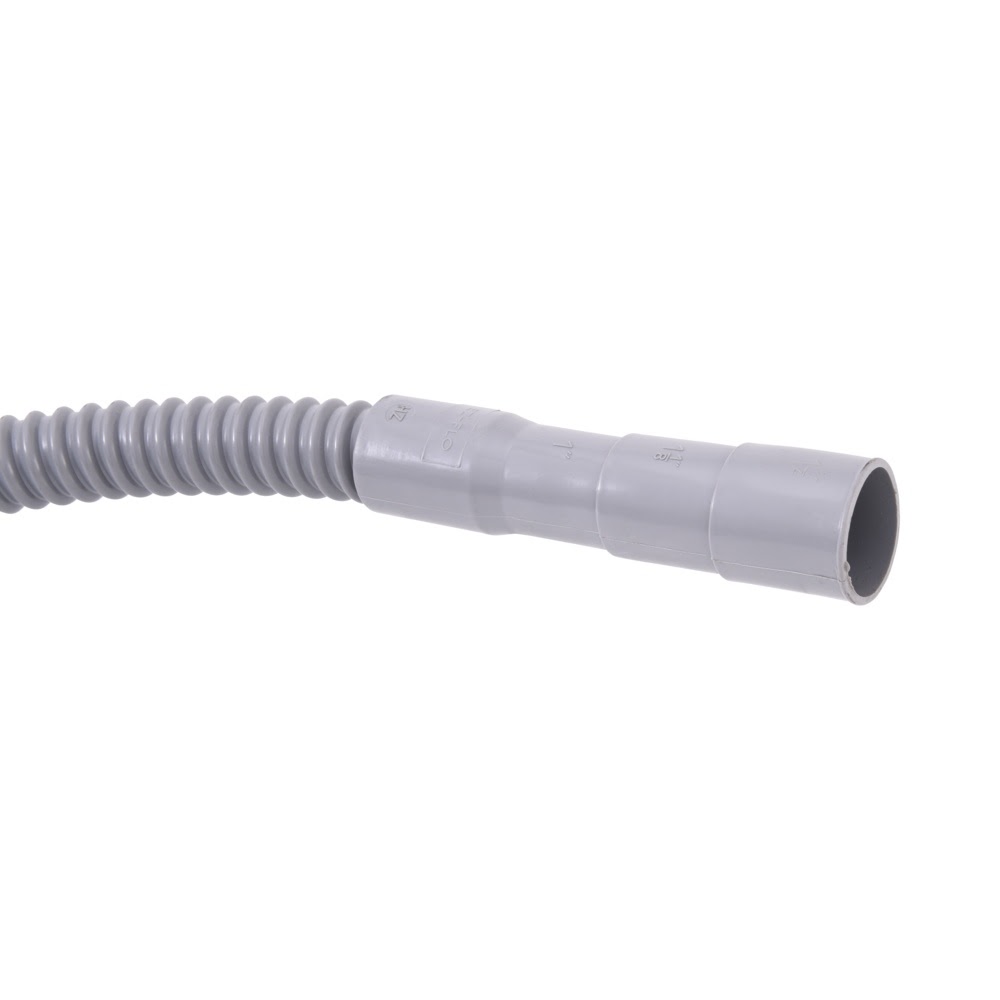 Eastman 60357 8 ft Gray SSD Style Flexible Washing Machine Discharge Hose - 2
