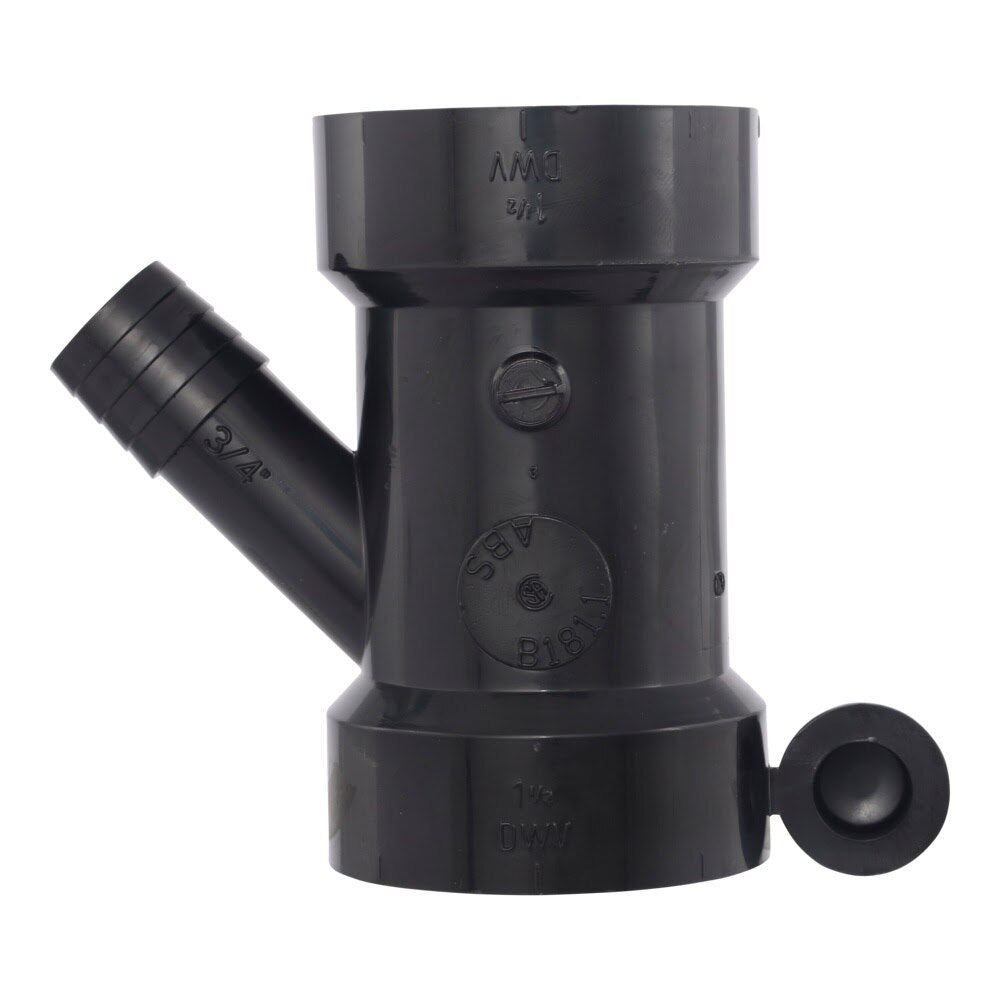 Eastman 60519 1-1/2 in x 1-1/2 in x 3/4 in ABS DWV Appliance Wye Fitting - 2