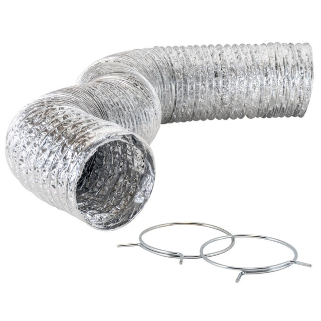 Eastman 60616 4 in x 8 ft Flexible Aluminum Laminate Dryer Duct with Clamps