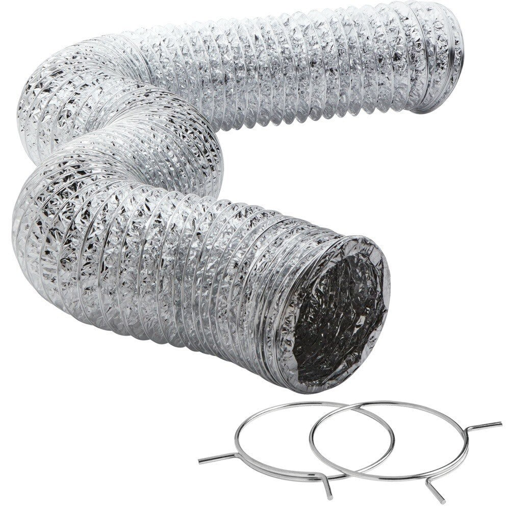 Eastman 60618 4 in. x 5 ft. Flexible Aluminum Laminate Dryer Duct with Clamps