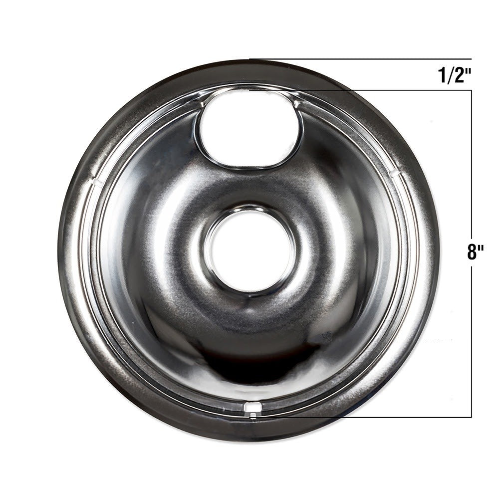 Eastman 60747 8 in. Chrome Range Reflector Bowl for Whirlpool Ranges - 3