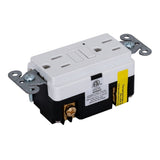 Eastman 62167 15 Amp 125 Volt Self Test Duplex Slim GFCI Outlet with LED Indicator and Wall Plate - 2