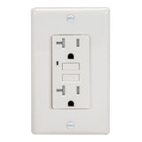 Eastman 62175 20 Amp 125 Volt Tamper Resistant Self Test Slim Duplex GFCI Outlet with Wall Plate - 3