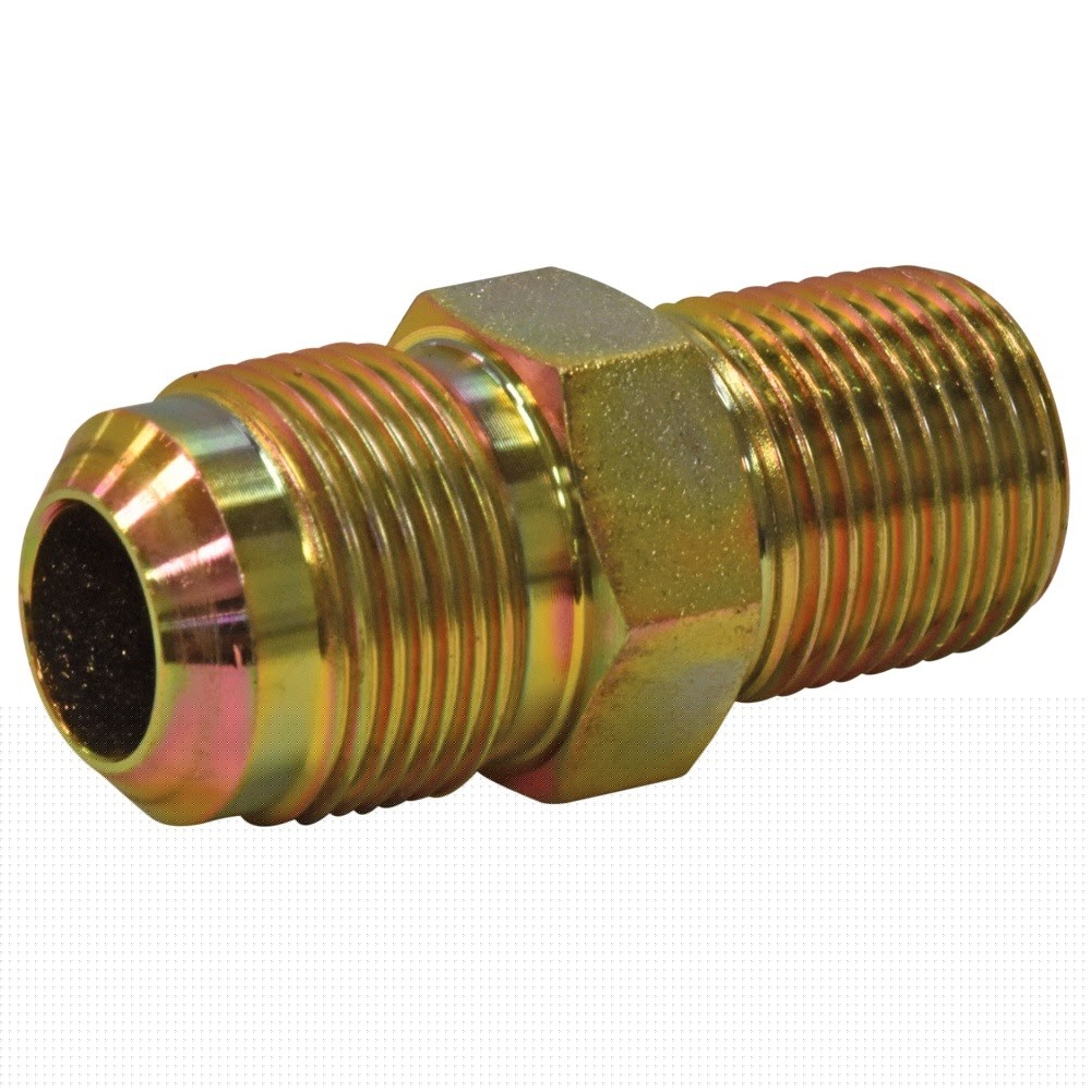 Eastman 62730 5/8 in OD Flare x 1/2 in MIP Gas Adapter Fitting with 1/2 in FIP Tap