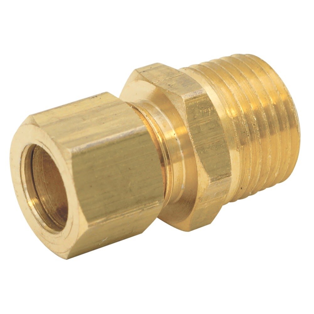 Eastman 65475LF 1/2 in OD Tube x 1/2 in MIP Compression Male Brass Adapter Fitting 68C Series