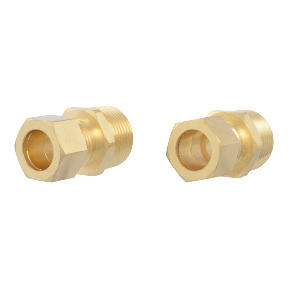 Eastman 65481N 1/2 in. Compression x 3/4 in. MIP Brass Adapter Fitting (2 Pack)