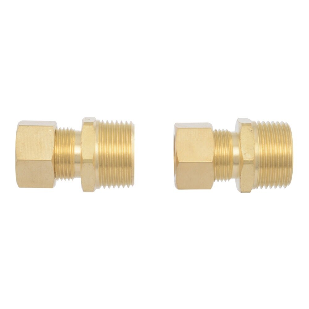 Eastman 65481N 1/2 in. Compression x 3/4 in. MIP Brass Adapter Fitting (2 Pack) - 2