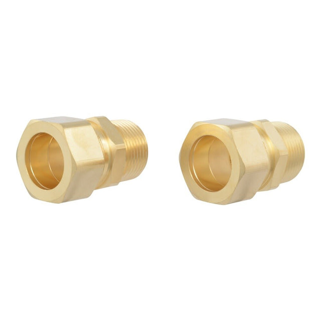 Eastman 65487N 3/4 in. x 3/4 in. Compression x MIP Brass Adapter Fitting for Copper Pipe (2 Pack)