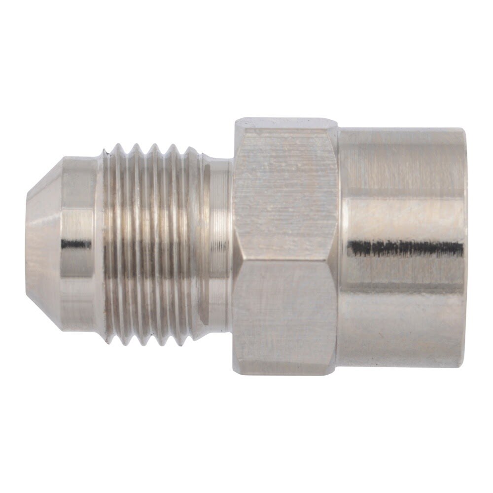 Eastman 65702B 3/8 in OD Flare x 9/16-24 Female Fine Thread Gas Adapter Fitting - 2