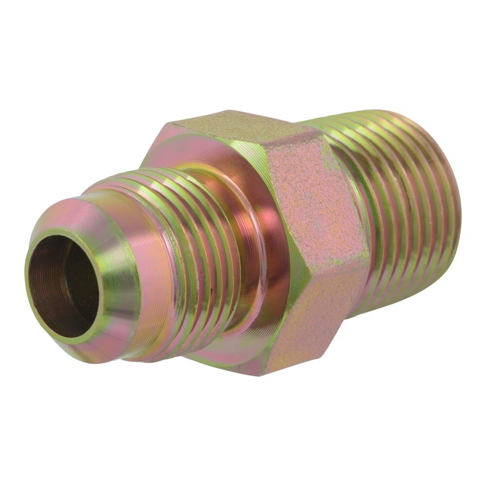 Eastman 65704B 1/2 in. OD Flare x 1/2 in. MIP Gas Fitting with Tapped 3/8 in. FIP
