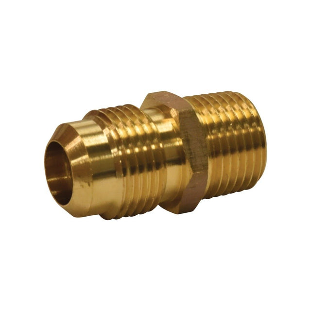 Eastman 65717 1/2 in. OD Flare x 3/8 in. MIP Brass Gas Fitting Tapped 1/4 in. FIP