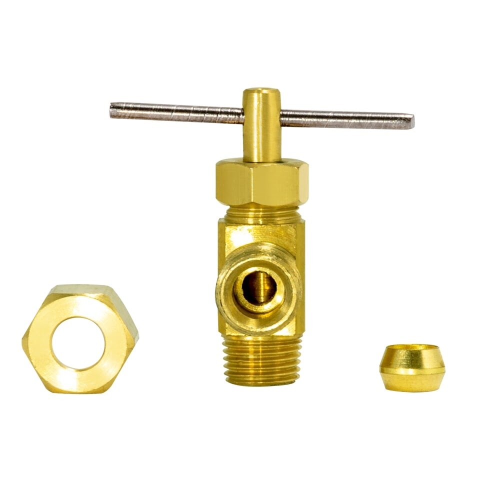 Eastman 65833LF 1/4 in OD x 1/8 in MIP Male Angle Needle Valve