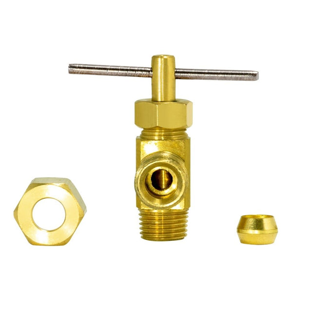 Eastman 65833LF 1/4 in OD x 1/8 in MIP Male Angle Needle Valve