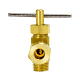 Eastman 65833LF 1/4 in OD x 1/8 in MIP Male Angle Needle Valve - 2