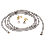 Eastman 69008 12 ft Stainless Steel Braided Dishwasher Supply Connector with Fittings