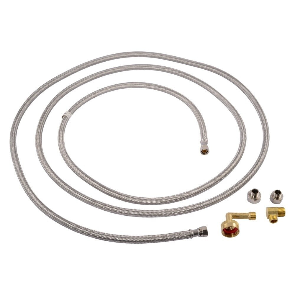 Eastman 69008 12 ft Stainless Steel Braided Dishwasher Supply Connector with Fittings - 3