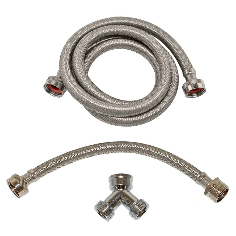 Eastman 69023 5 ft Stainless Steel Steam Dryer Water Supply Installation Kit