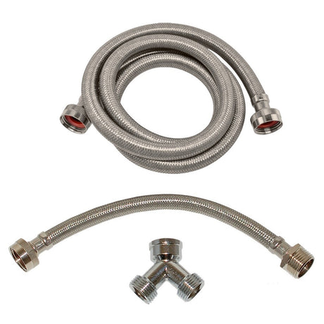 Eastman 69023 5 ft Stainless Steel Steam Dryer Water Supply Installation Kit